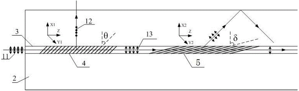 Composite maximum-dip-angle fiber bragg grating biochemical sensor and production method thereof