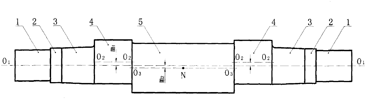 Cylinder type self-balancing eccentric shaft