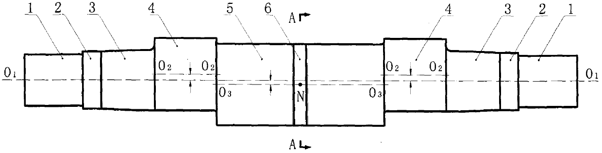 Cylinder type self-balancing eccentric shaft