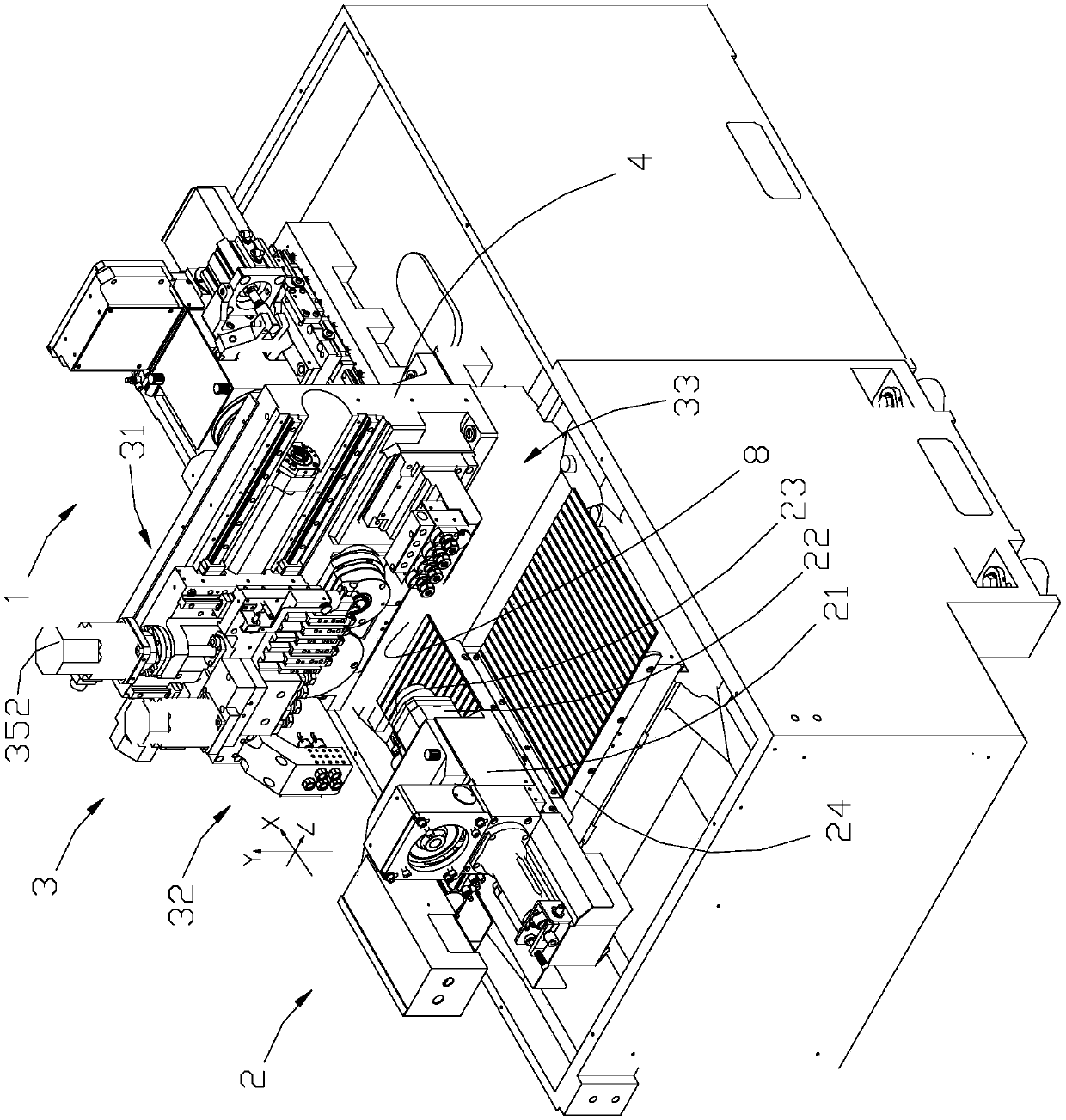 Dice machining centering machine and machining technology thereof