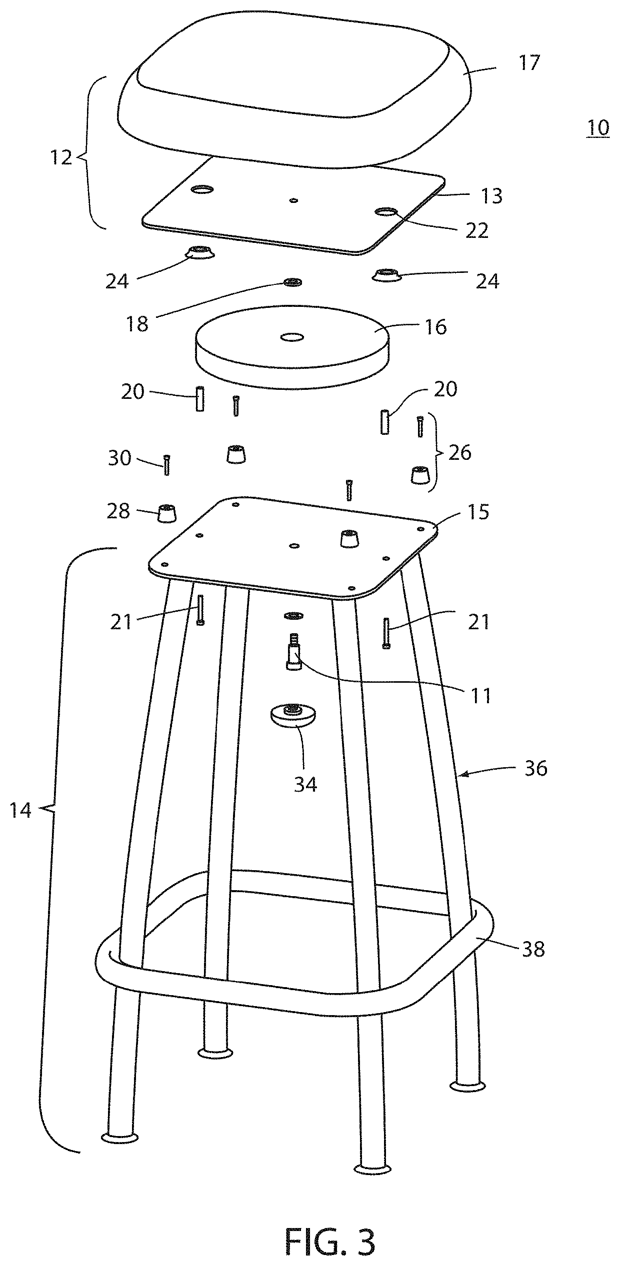 Fidgeting seating arrangement