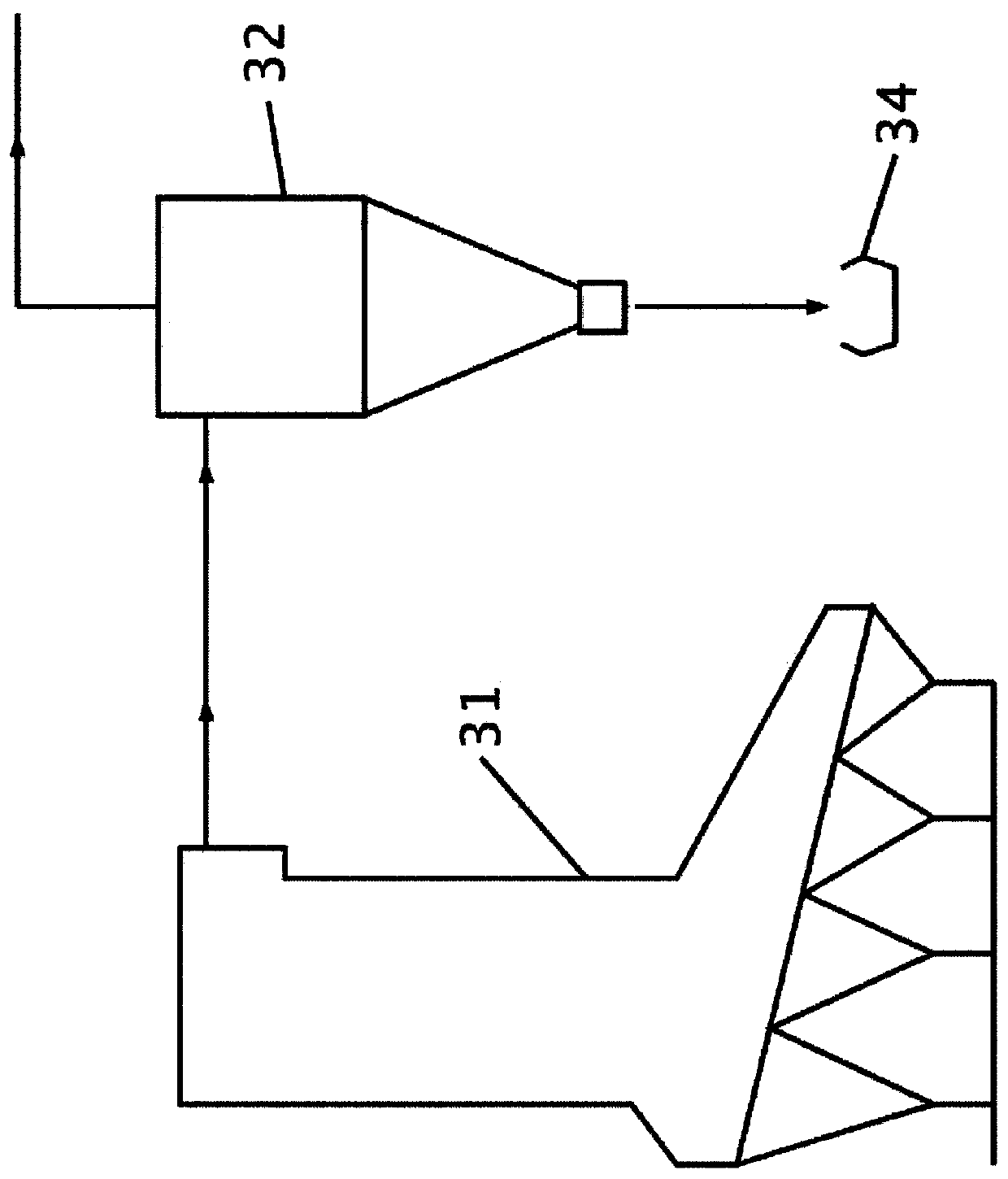 Apparatus and method for continuously drying bulk goods, in particular wood chips and/or wood fibers comprising hot gas cyclone