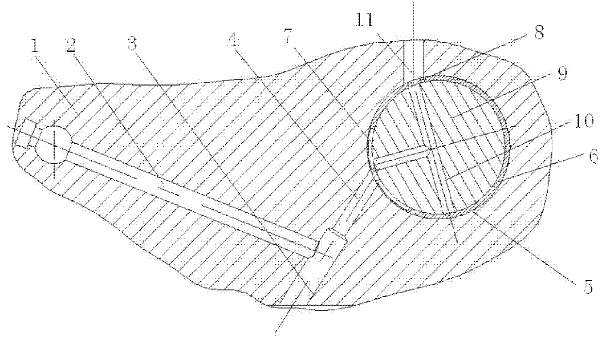 Pulse oil-supply type oil duct of engine cylinder body