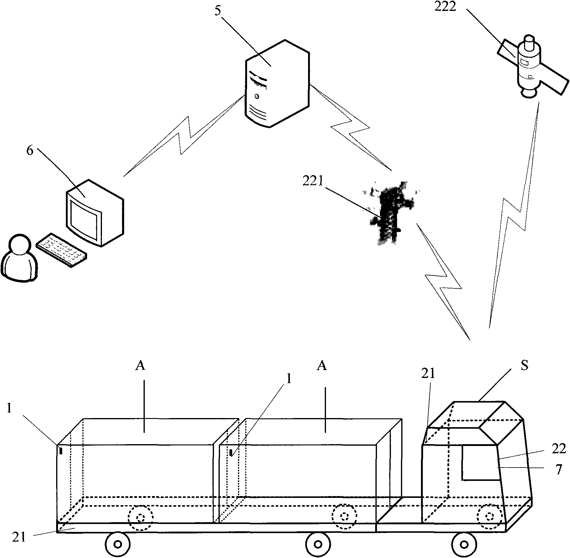 Container full supply chain real-time tracing and monitoring system and monitoring method thereof