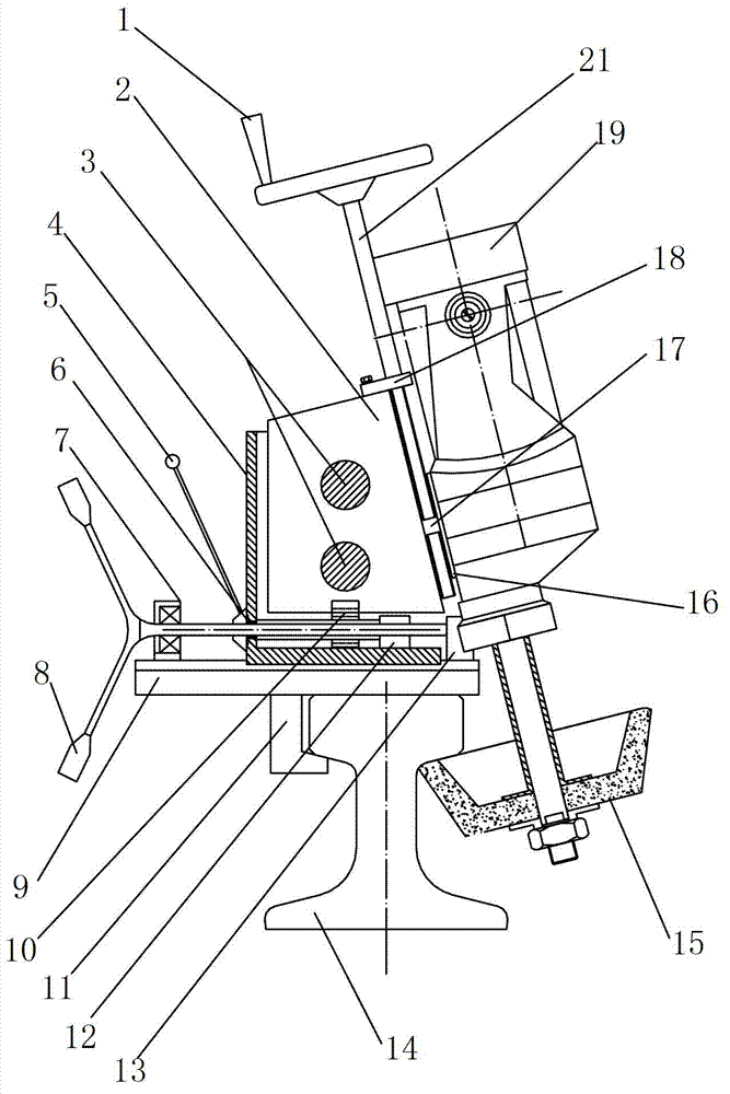 Rail jaw refiner of rocket sled sliding rail welding connector