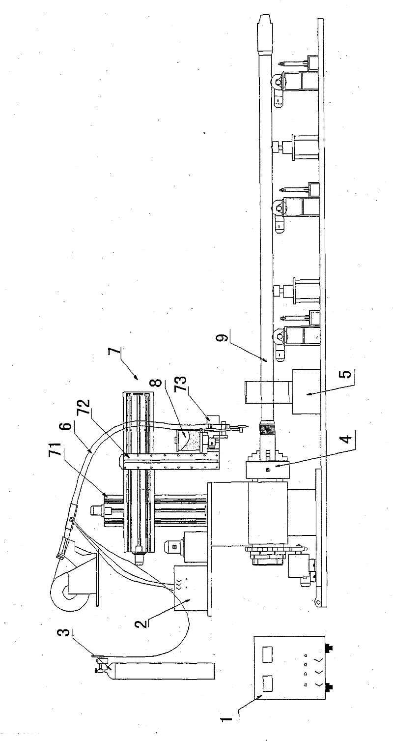 Overlaying equipment of drilling tool for petroleum extraction