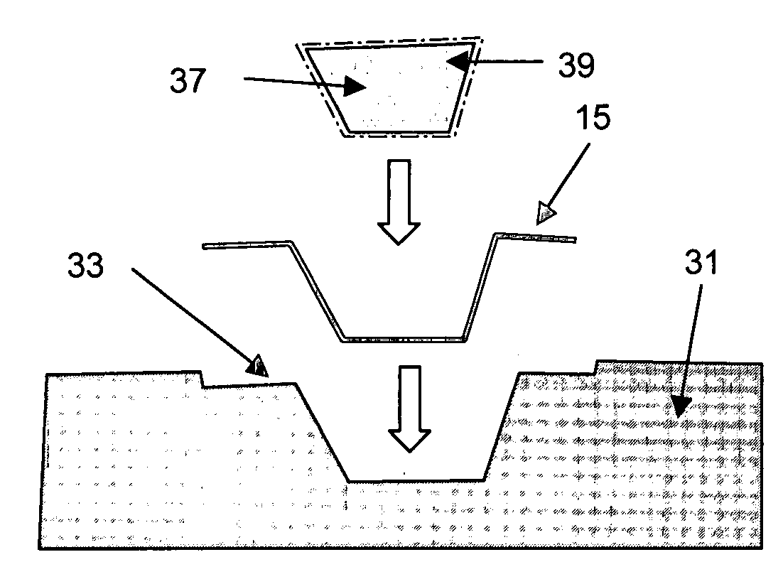 Process for manufacturing composite material structures with collapsible tooling