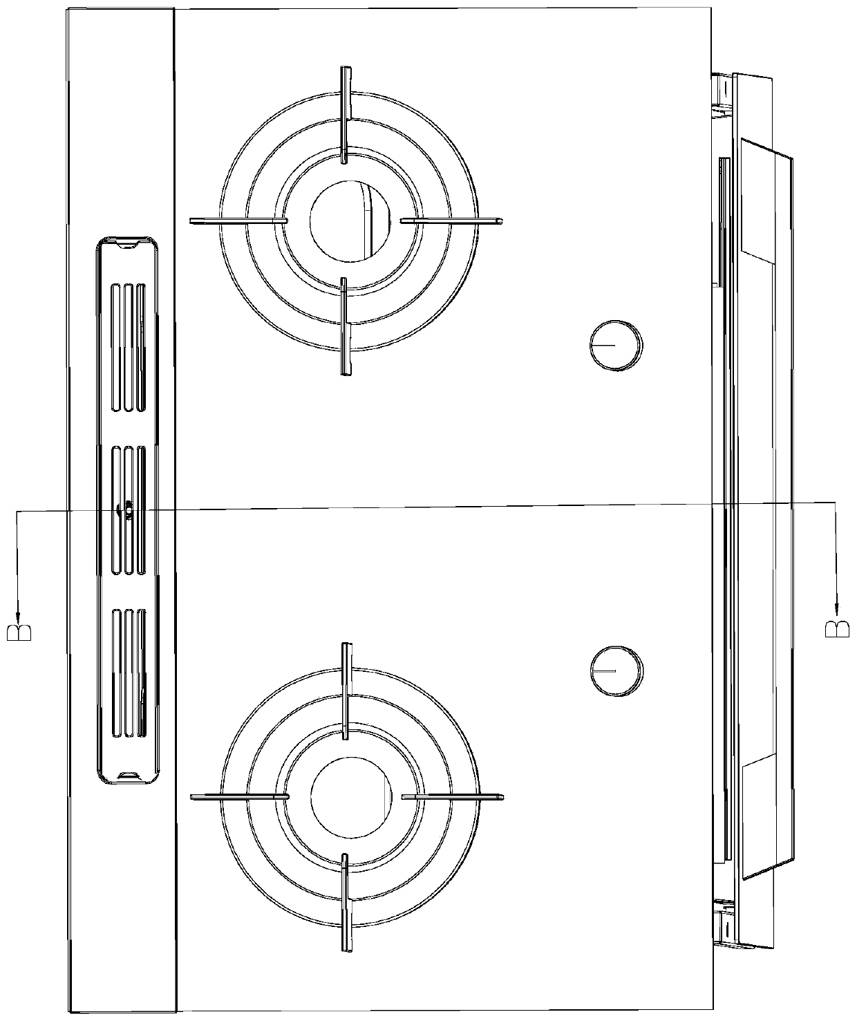 Integrated cooker with cooking device