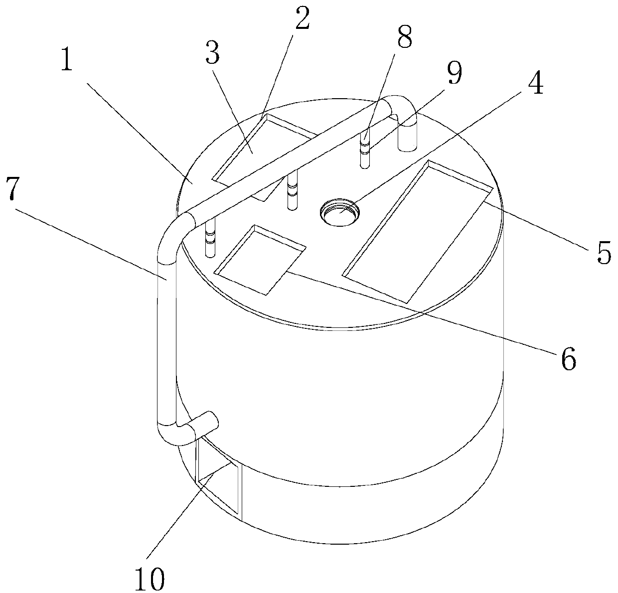 Novel accumulated dust blowing device of sector plate of boiler air pre-heater