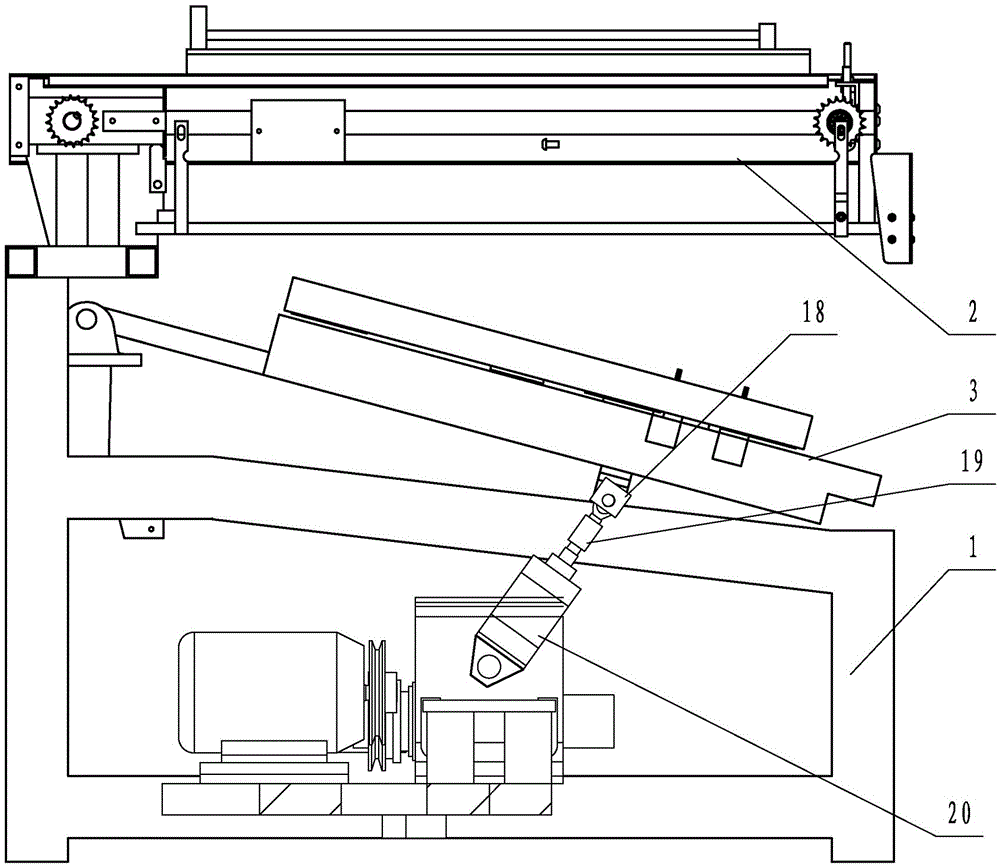 Screen printing machine for achieving inclined gravity feeding and automatic positioning