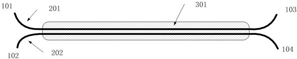 Optical fiber coupler achieving scattered coupling and application thereof