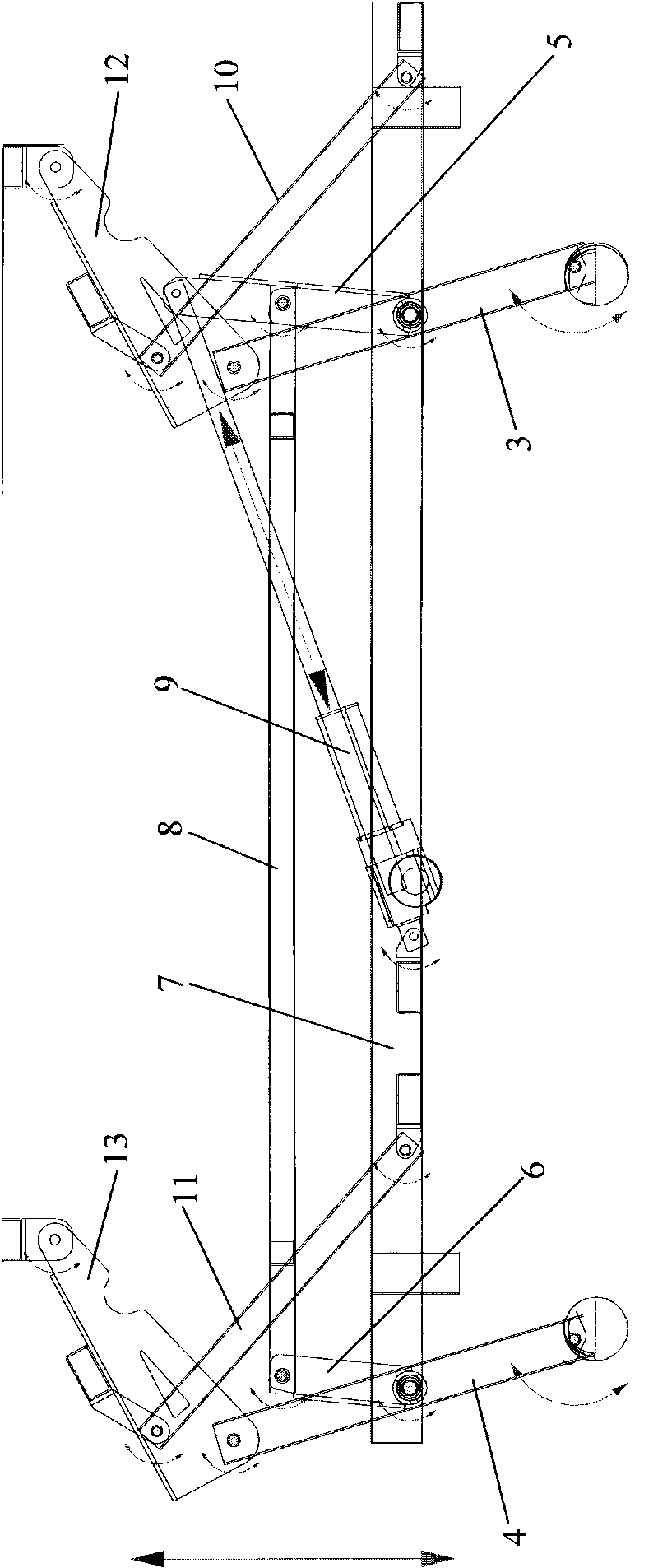 Lifting type nursing bed for nursing old people