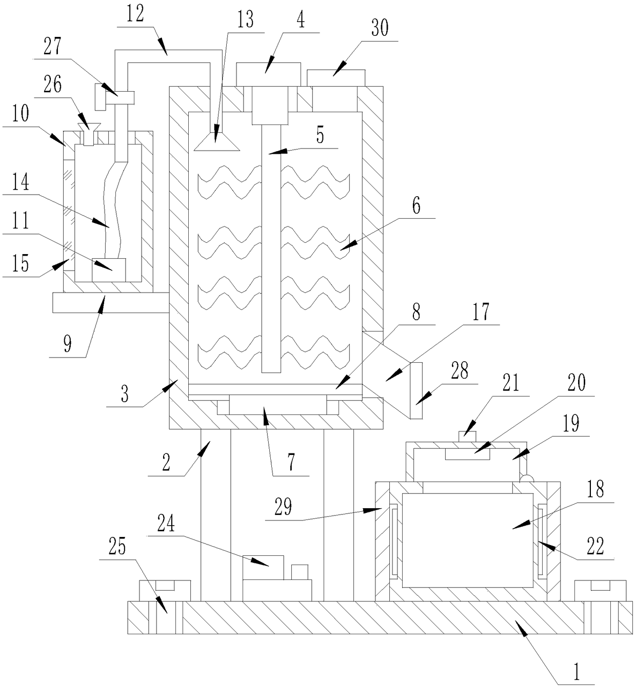 A feed fermentation device