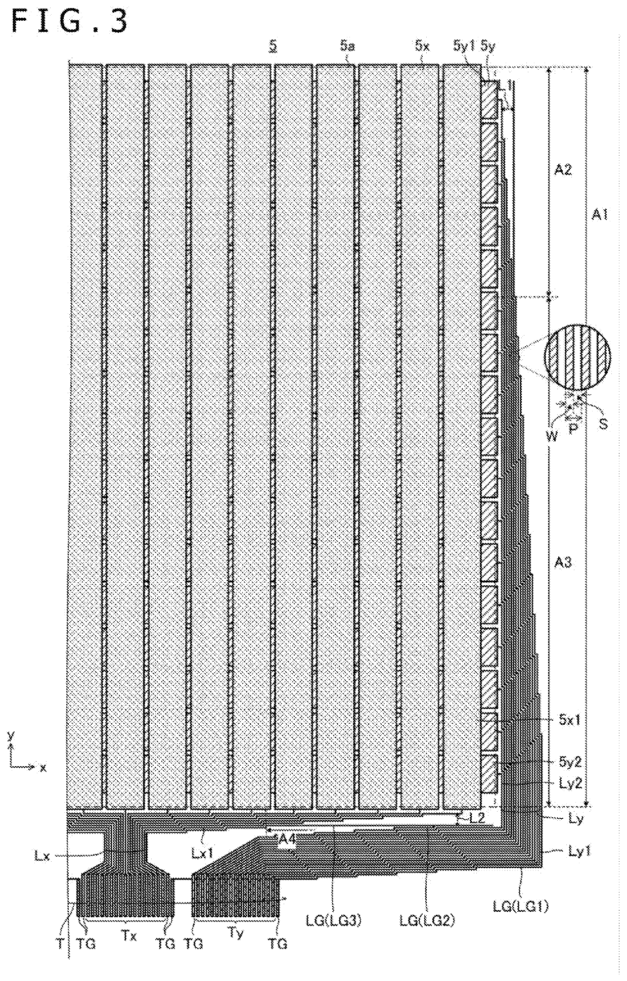 Sensor panel for detecting pen signal transmitted by pen