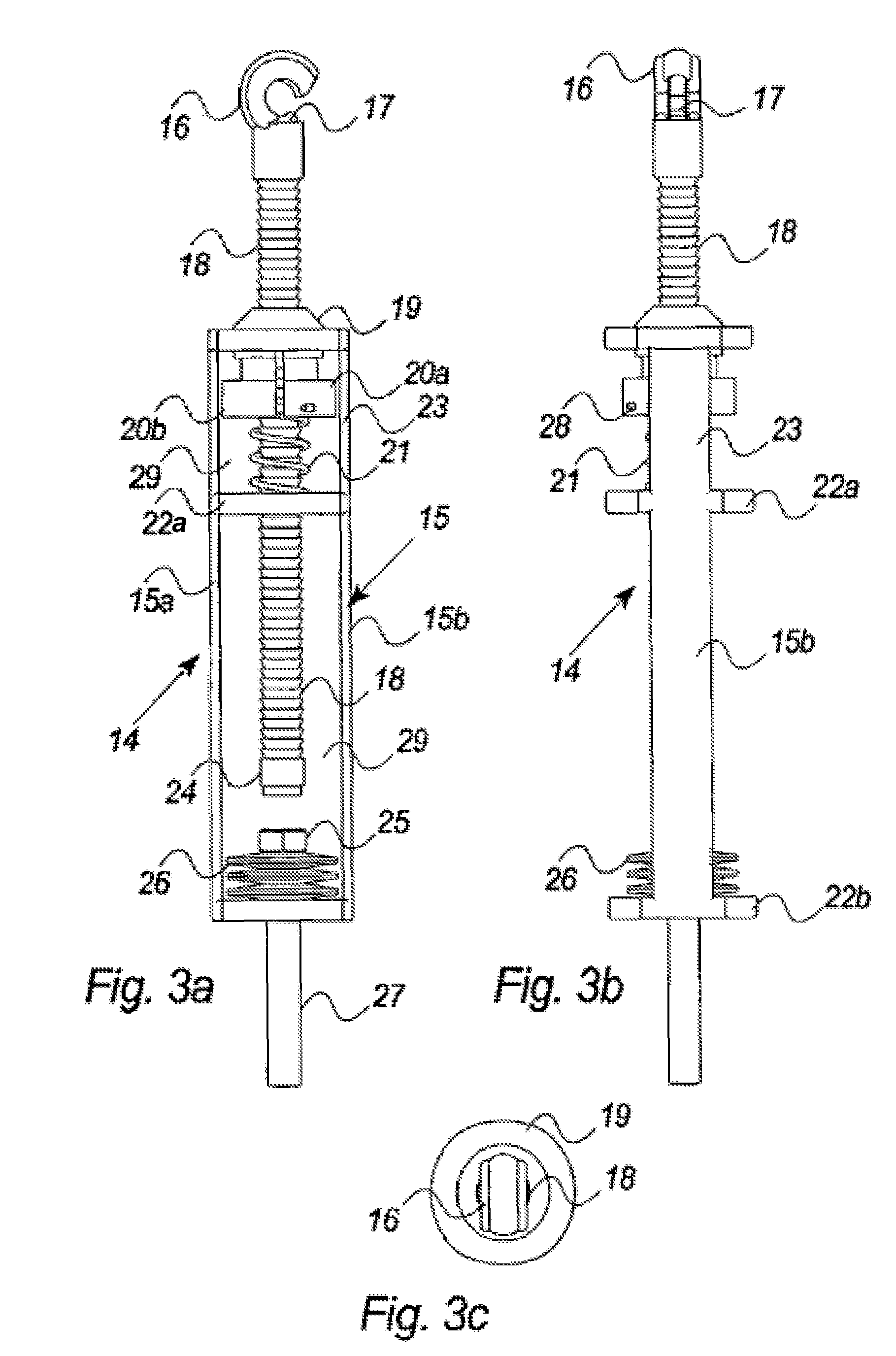 Fastening device for securing a container to a ship