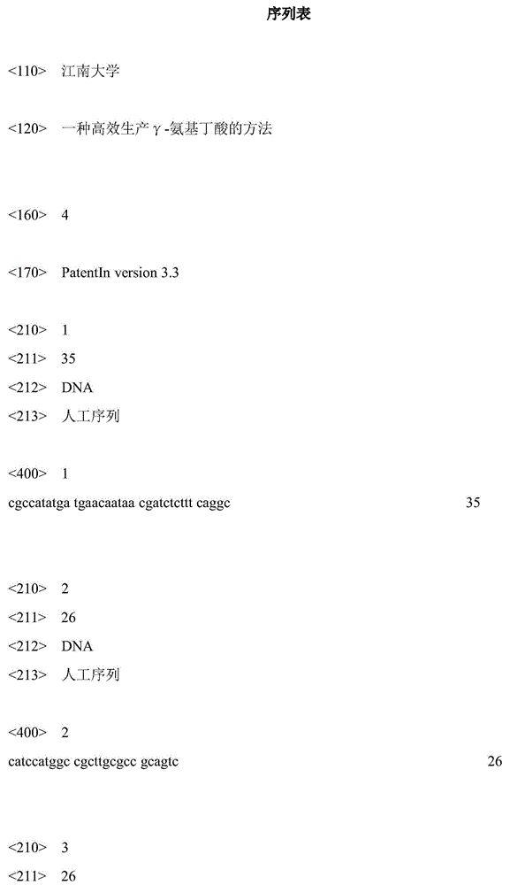 Efficient production method of gamma-aminobutyric acid