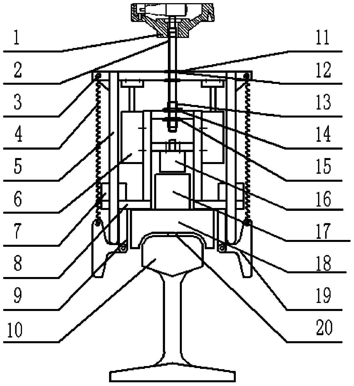 Multi-drive system titanium alloy rail stress detection device