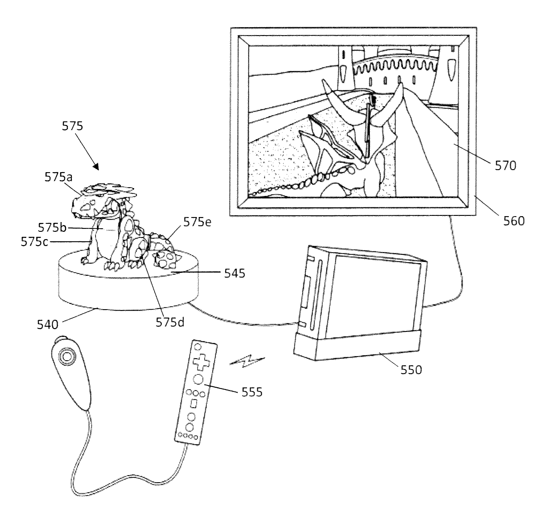 Interactive video game with toys having interchangeable parts