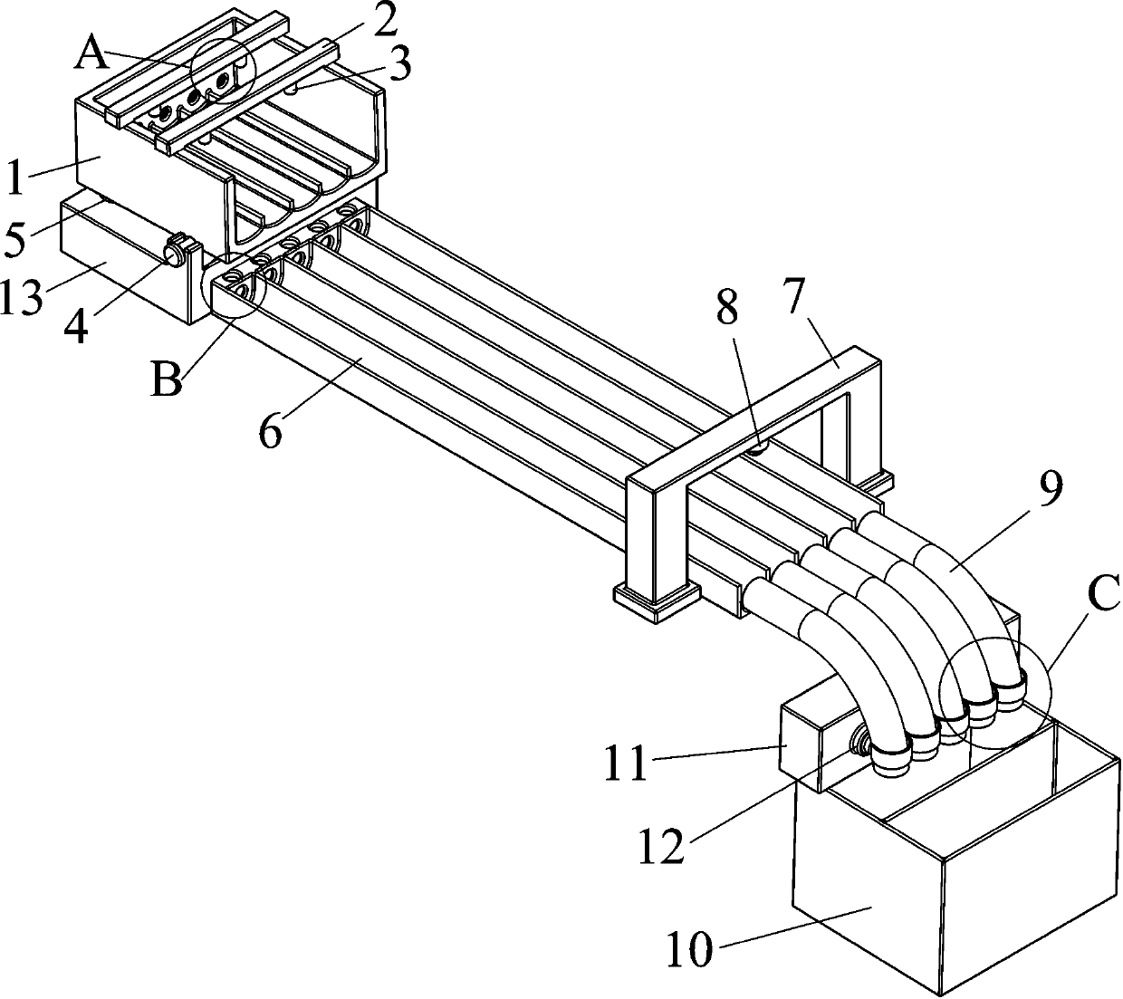 Fish shoal diversion device