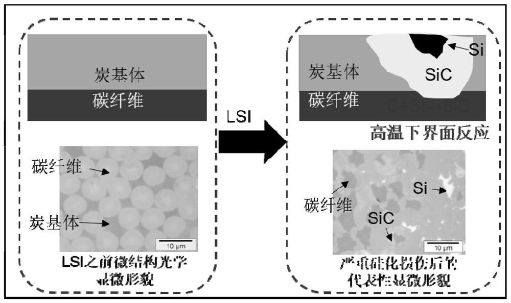 Bn nanotube interfacial phase strengthened and toughened carbon fiber reinforced ceramic matrix composite material and preparation method thereof