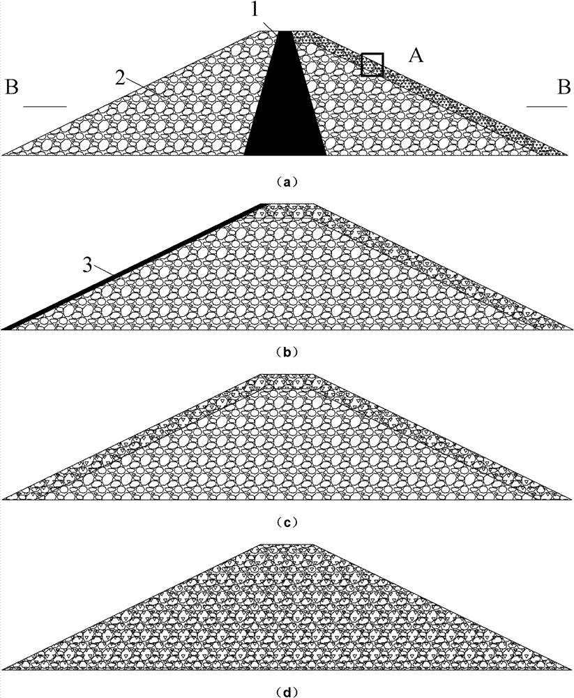 Polymer grout injected earth-rock dam and construction method thereof