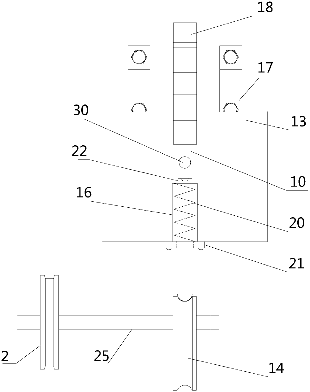 A squeeze wheel type gorgon shell cracking device