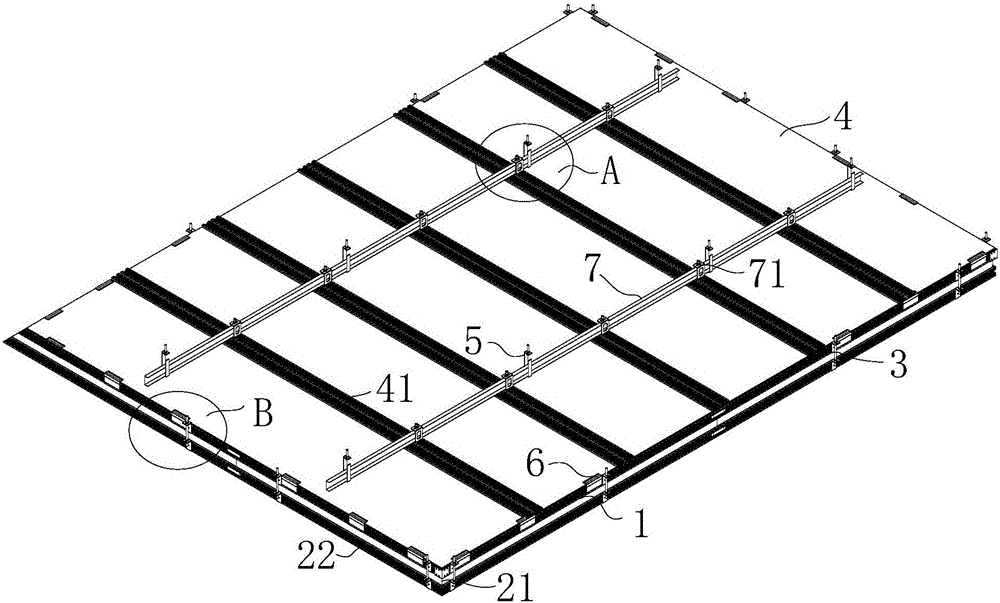 Ceiling cascade device and installation method