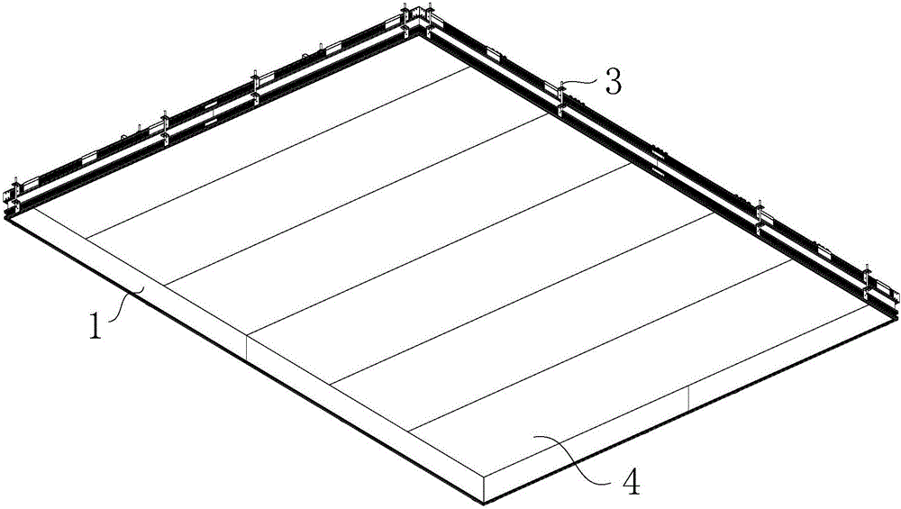 Ceiling cascade device and installation method