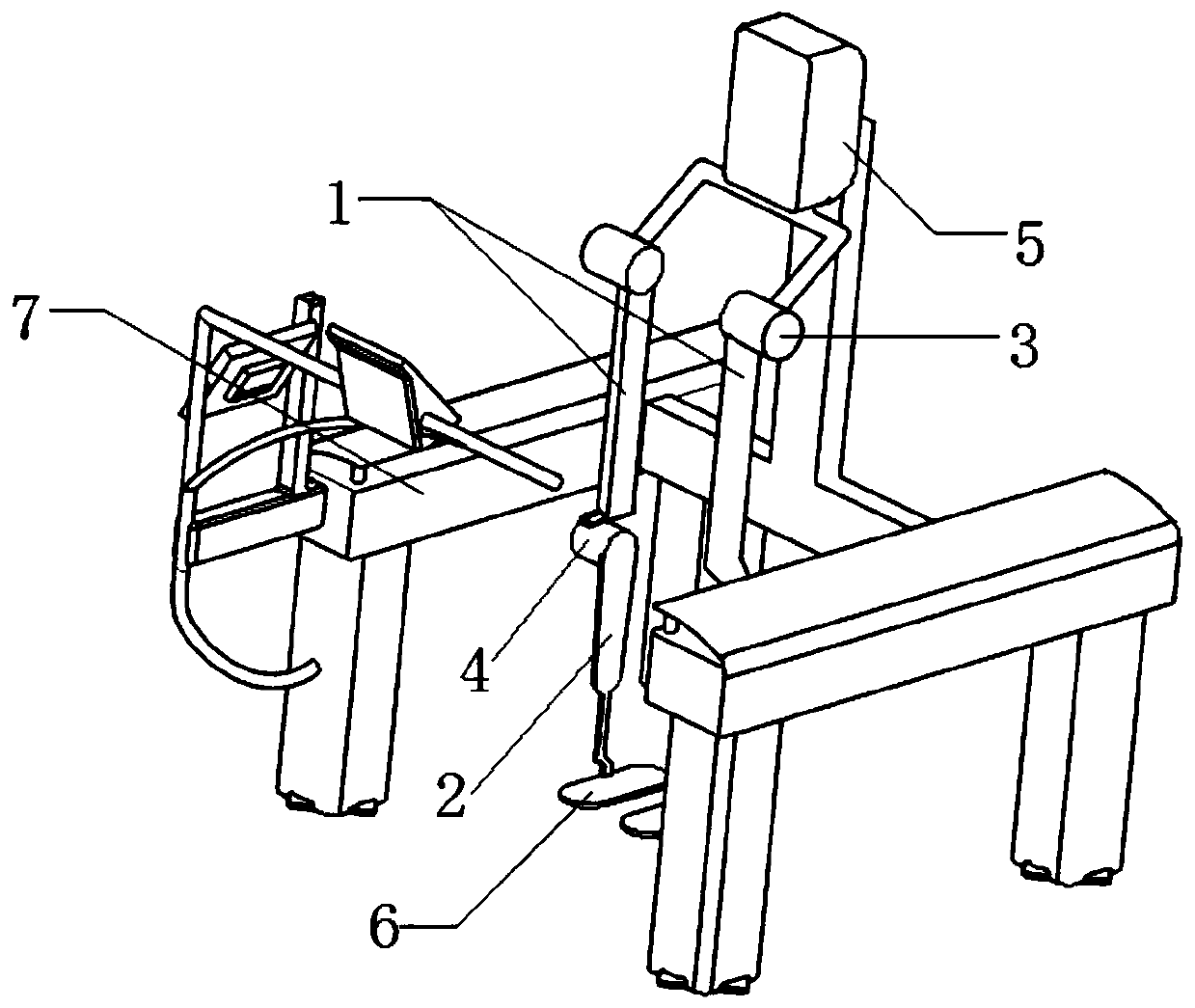 Intelligent mechanical rack used for being coordinated with motion assisting lower limb exoskeleton to adjust human body positions and control method of intelligent mechanical rack