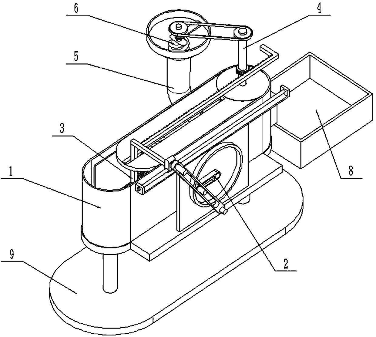 Kiwi fruit processing device and method