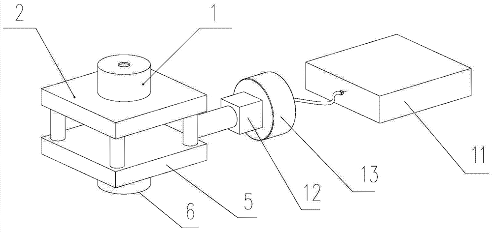 Ultrasonic-based medium-high carbon steel fine blanking forming device