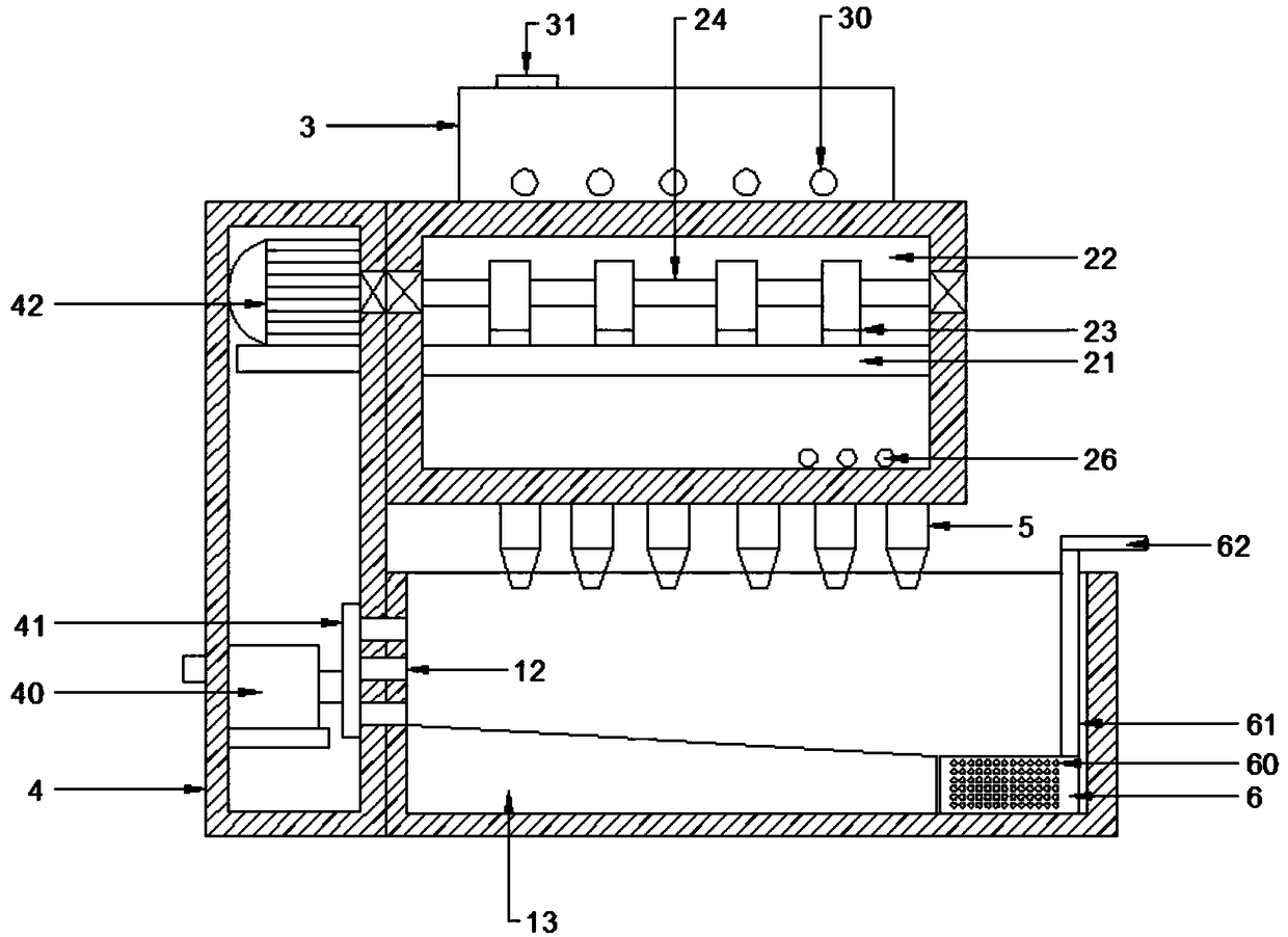 Automatic extruding and material dropping device for blasting beads