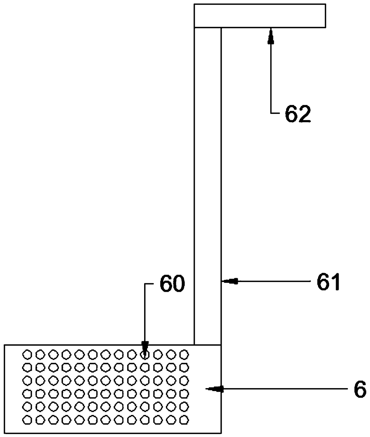 Automatic extruding and material dropping device for blasting beads