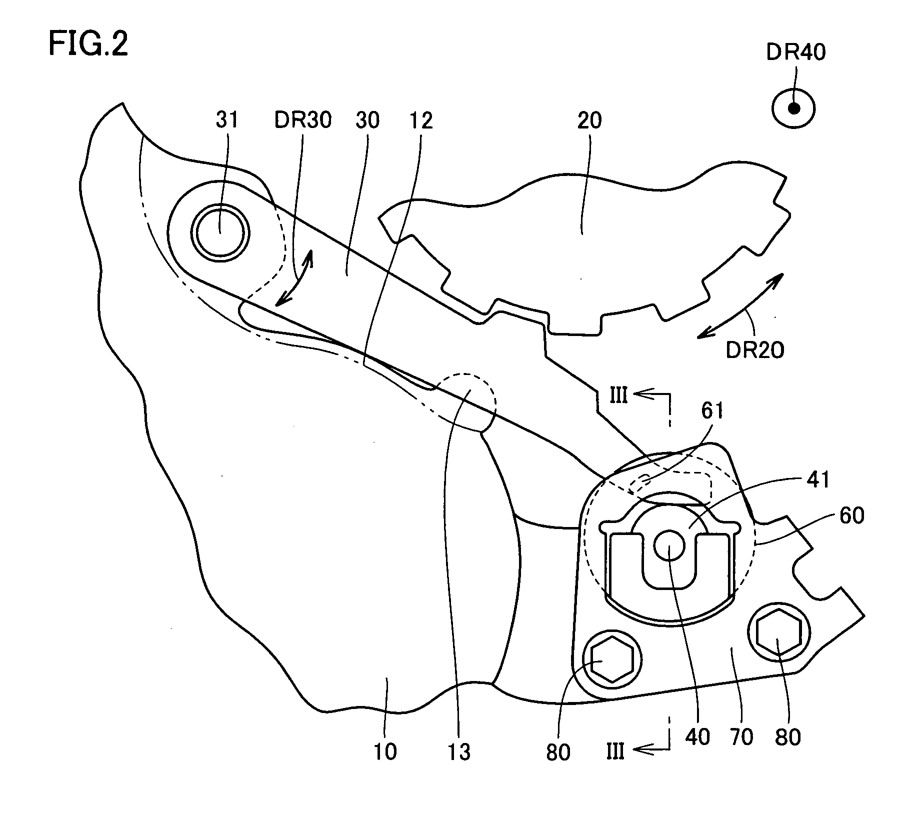 Parking lock mechanism of automatic transmission