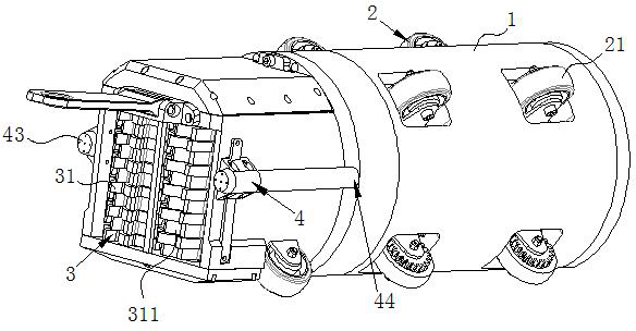 A pipeline dredging robot