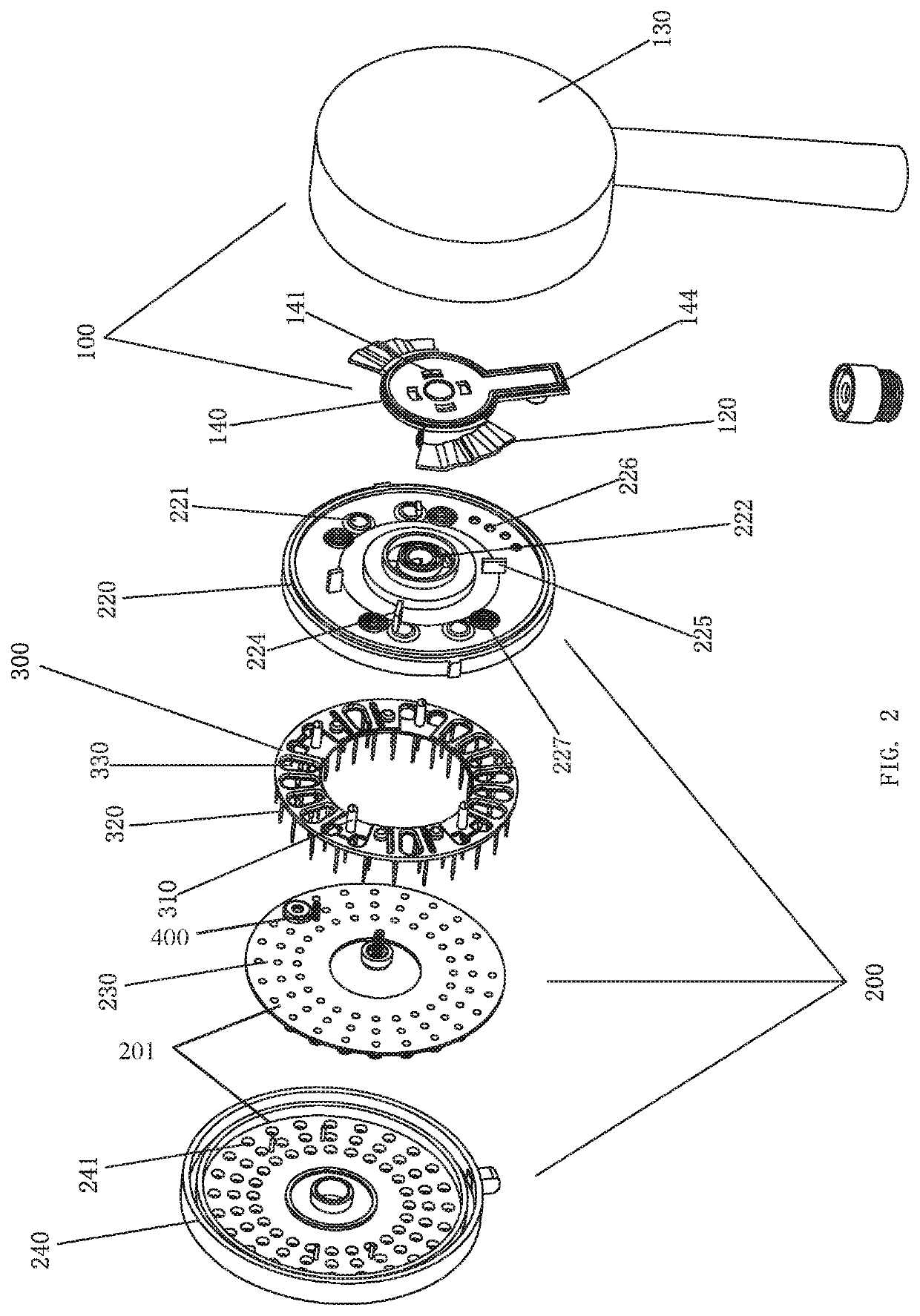 Water outlet device with adjustable water power