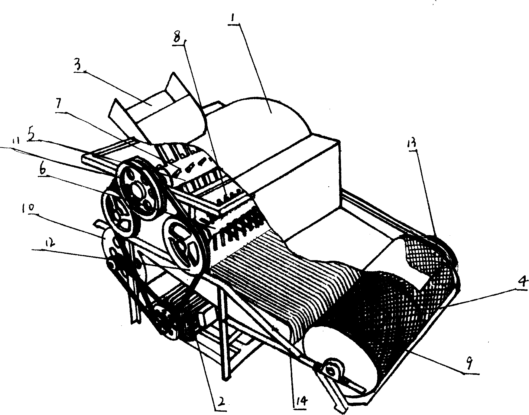 Cotton shucking machine