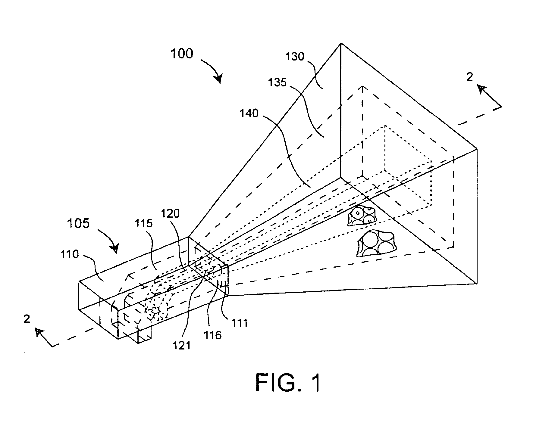 FSS feeding network for a multi-band compact horn