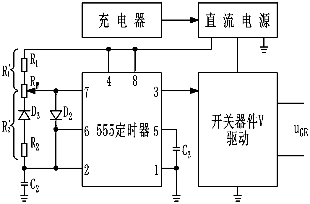 Low-temperature oscillation charging control circuit and method for storage battery pack