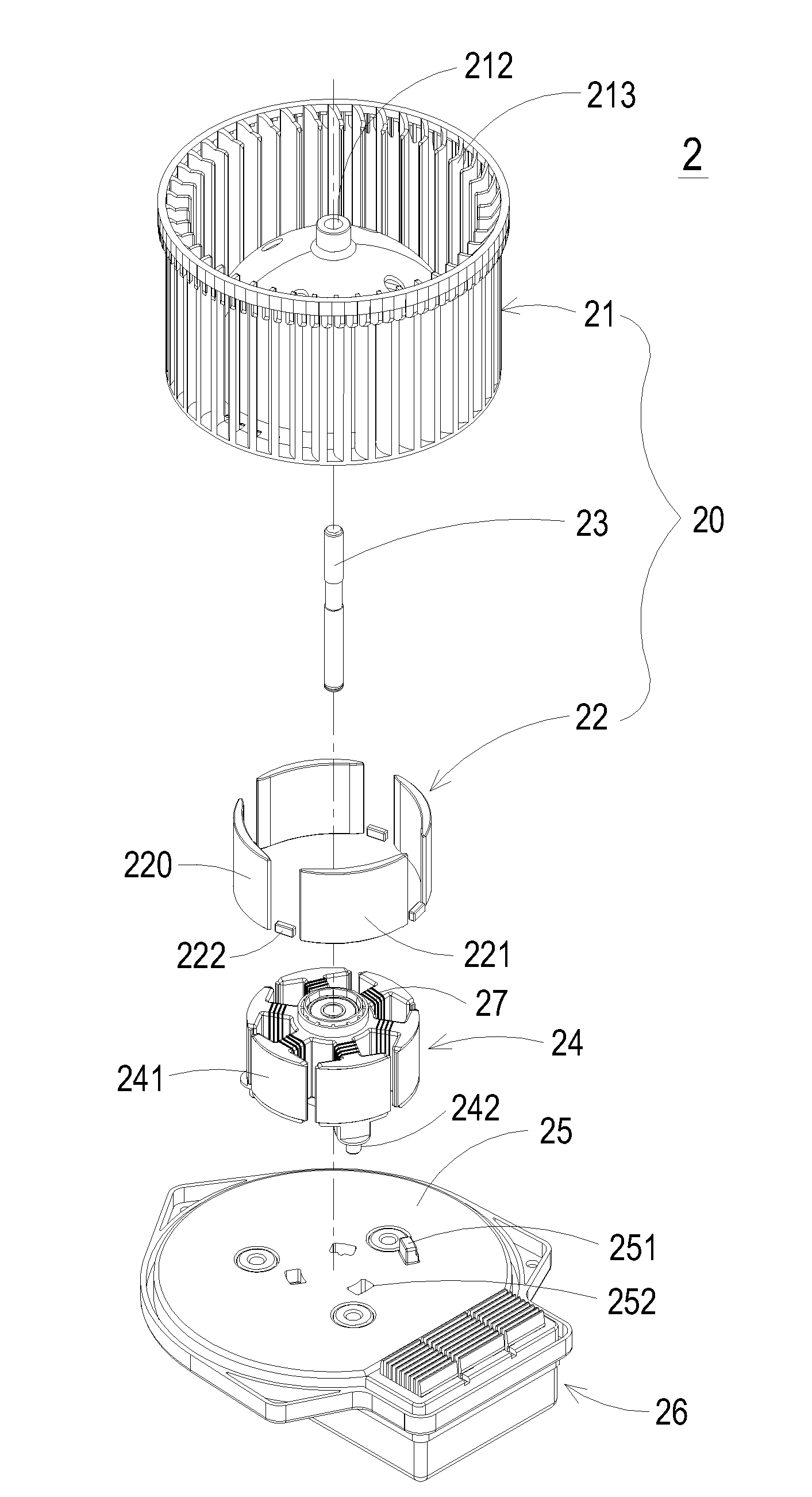 Fan and motor thereof