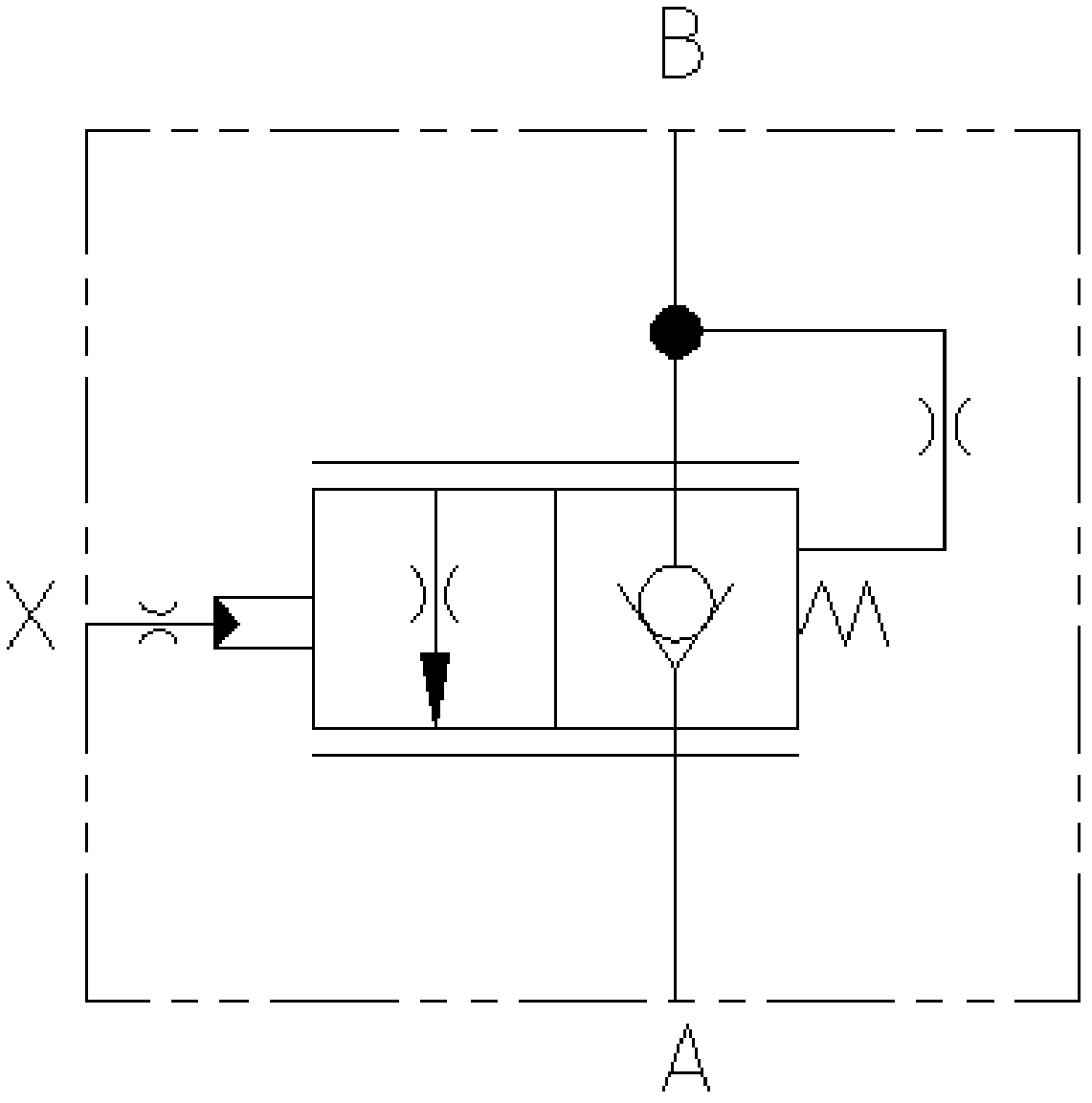 Balanced valve, hydraulic cylinder expansion control loop and crane