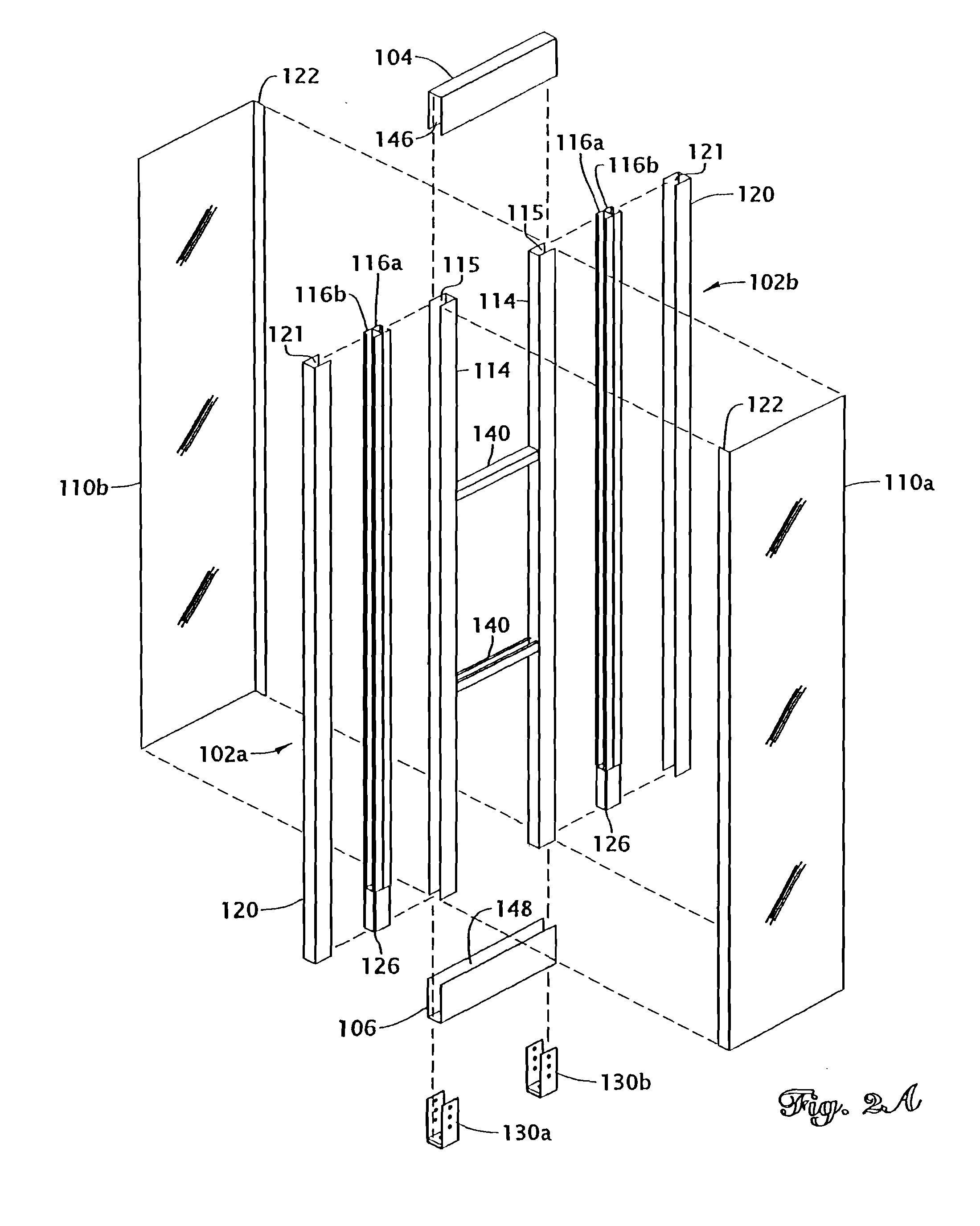 Pre-assembled internal shear panel