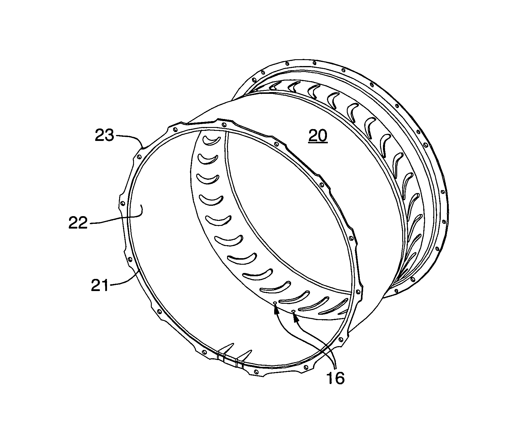 Fan case abradable drainage trench and slot