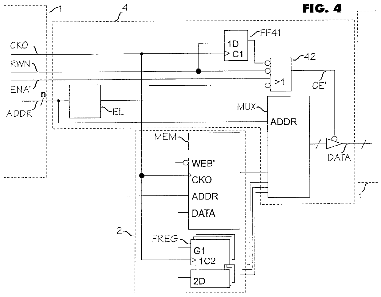 Method and apparatus for adapting an asynchronous bus to a synchronous circuit