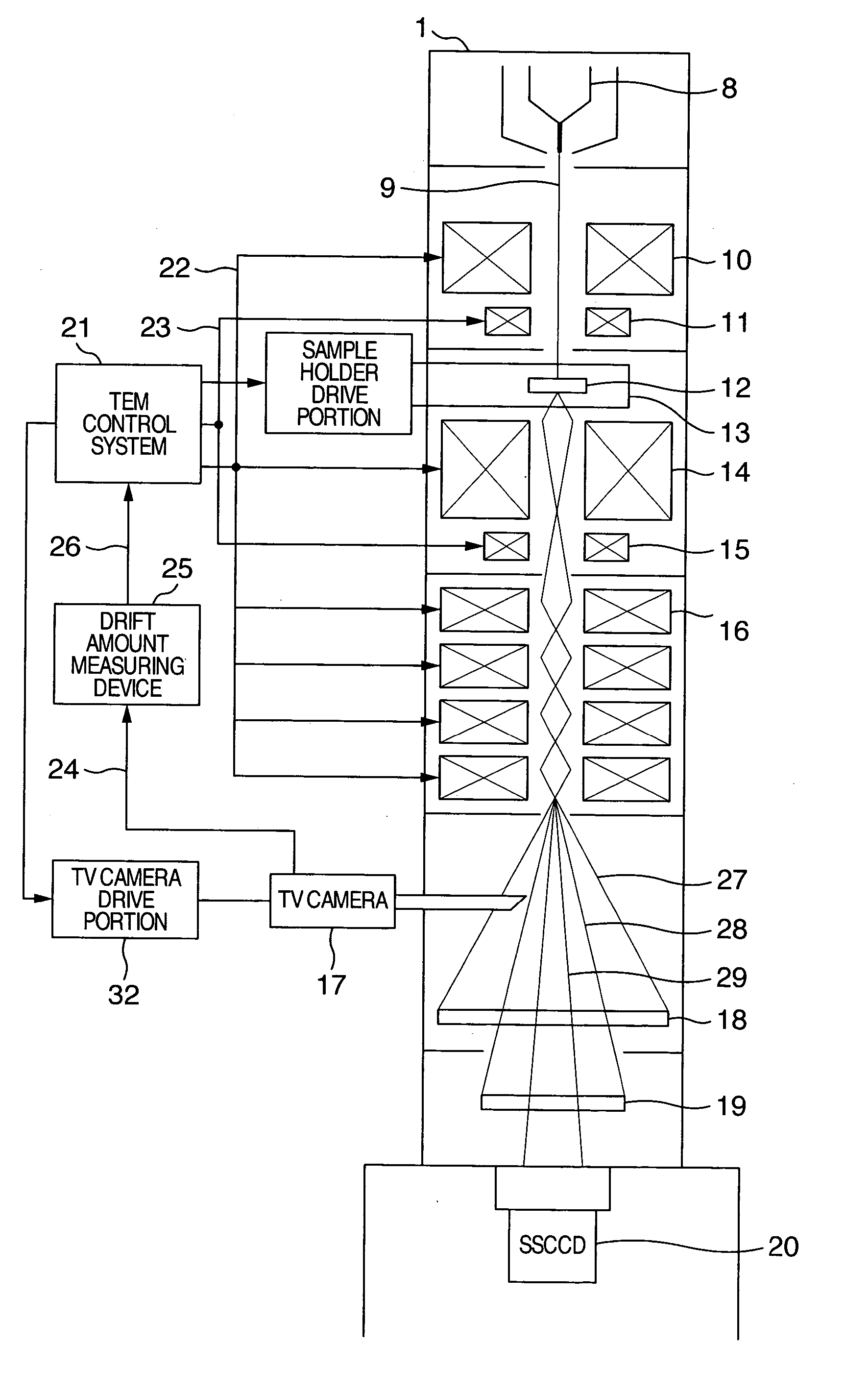 Transmission electron microscope and image observation method using it