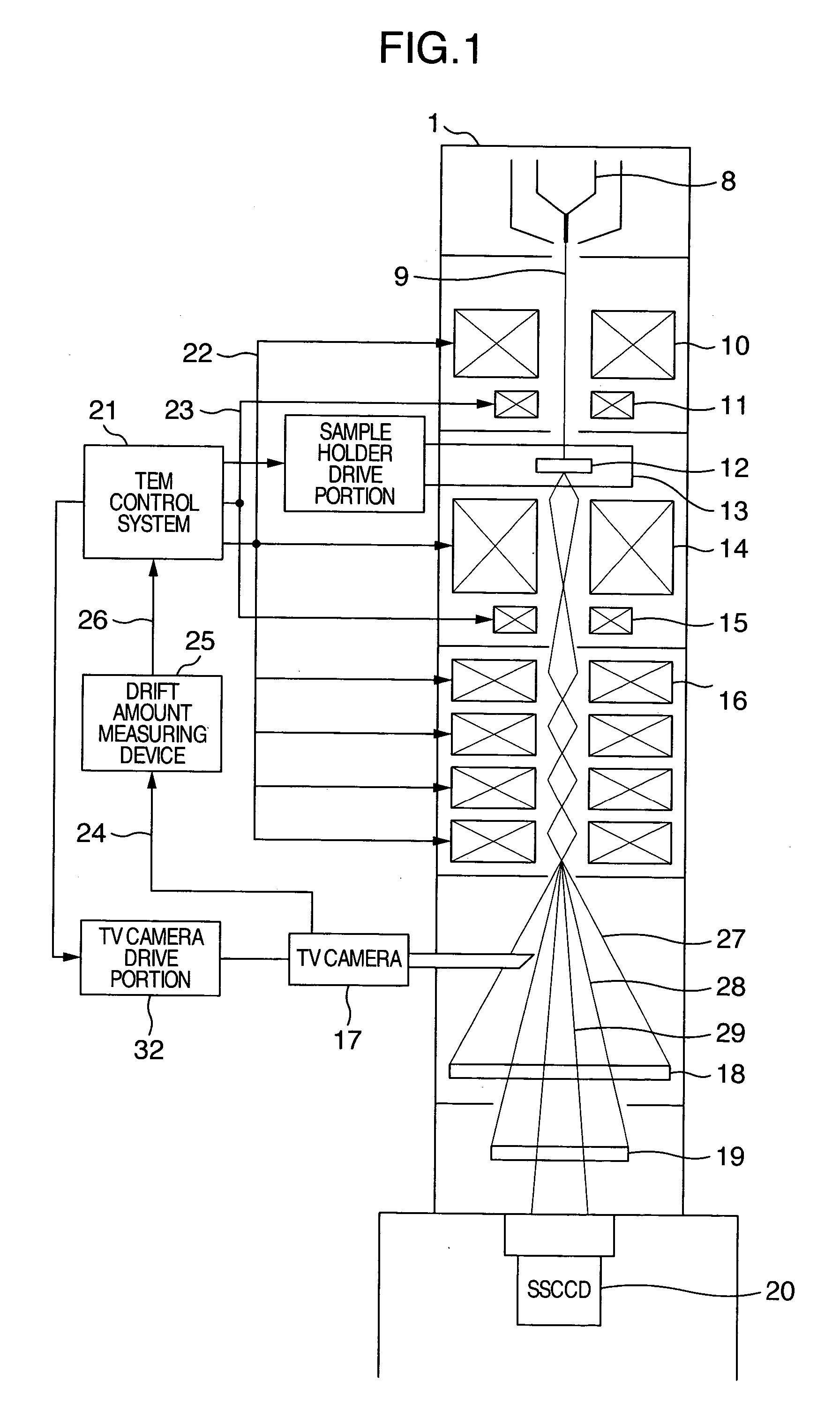 Transmission electron microscope and image observation method using it