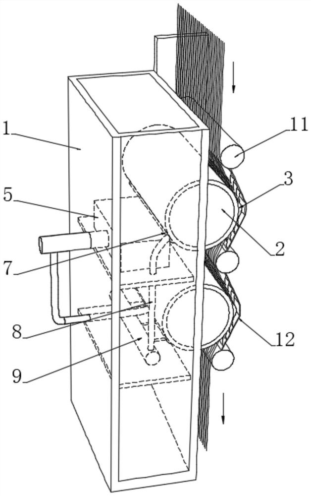 Drying device for textile fiber processing