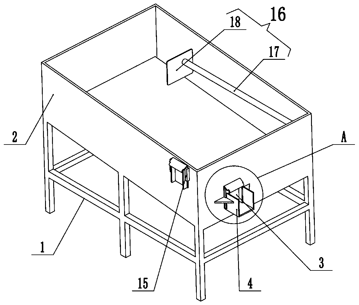 Plastic particle charging bin