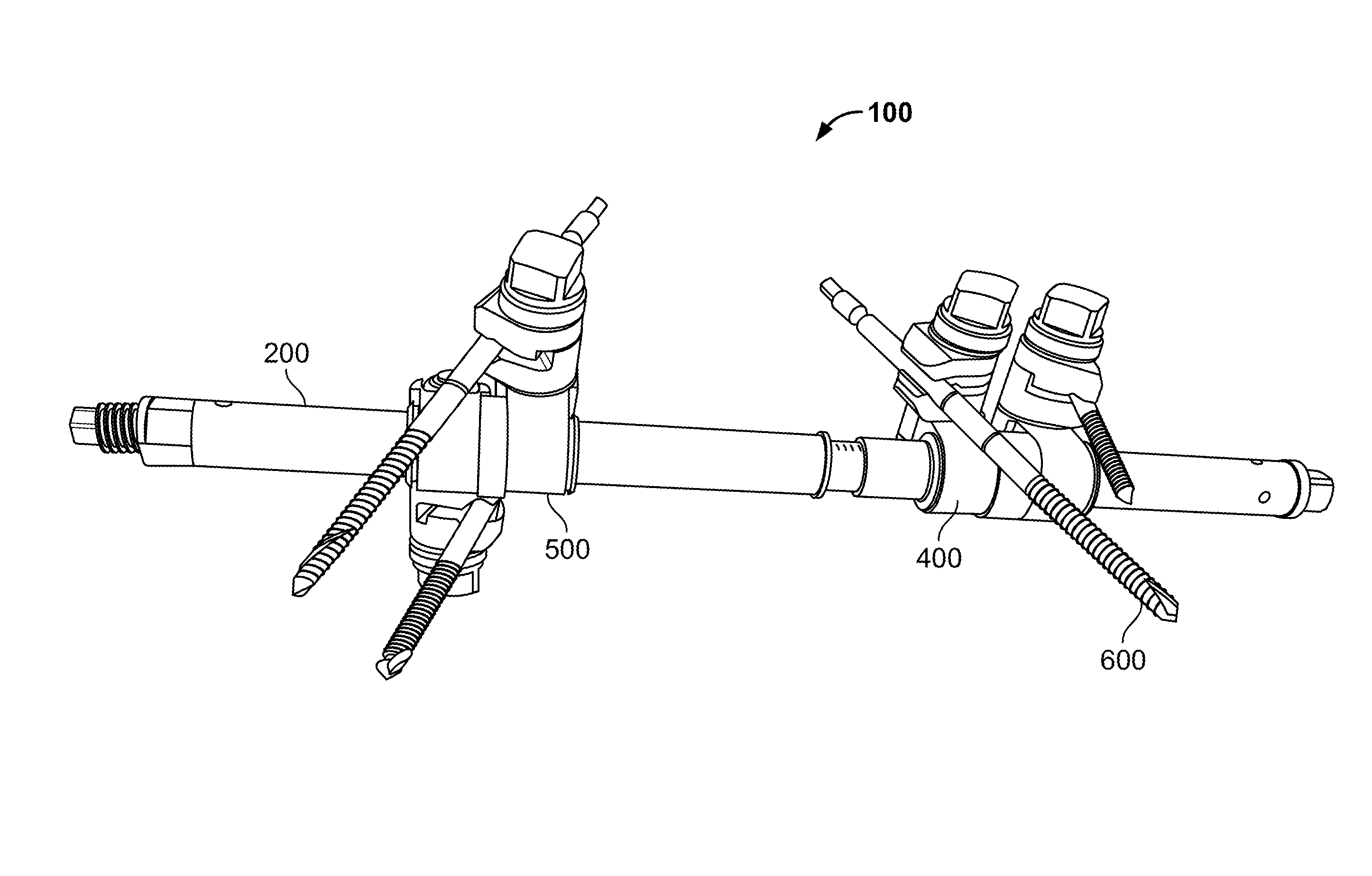 Distraction tube with wire clamp