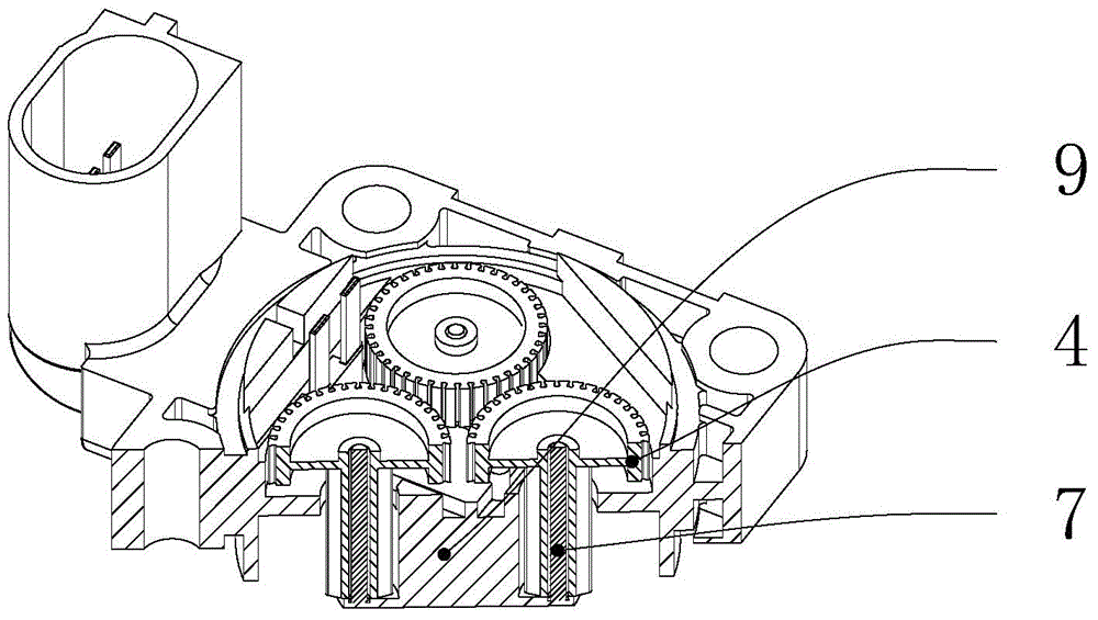 Throttle valve driven by direct-current motor